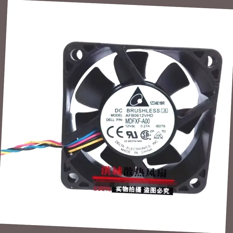 Фото Вентилятор охлаждения сервера Delta Electronics MDFXF-A00 AFB0612VHD DC 12V 0.27A 60x60x20мм, 4-проводной №1