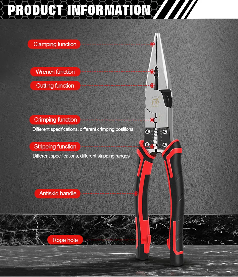 Многофункциональный резак для проводов WISEUP кусачки с диагональными губками и