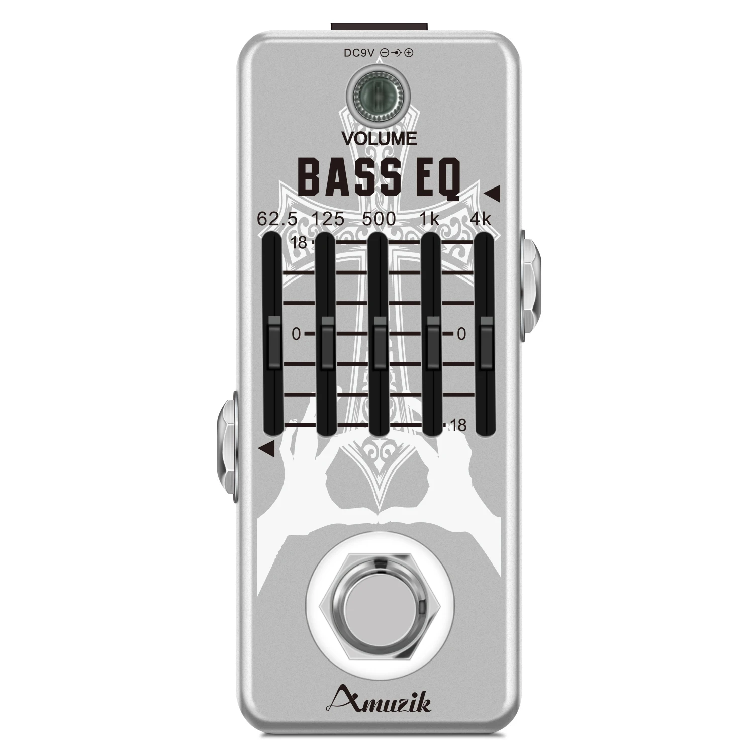

Amuzik LEF-317B Bass EQ Pedal 5 Band Equalizer Pedals For Bass Guitar With 5 Band Graphic Mini Size True Bypass