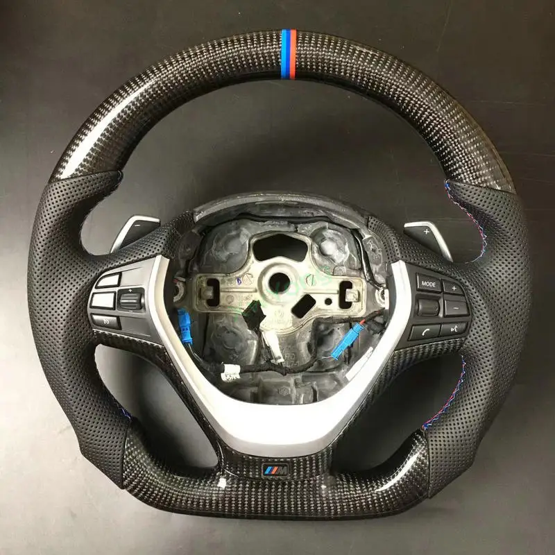 

100% Real Carbon Fiber / Leather Car Steering Wheel For BMW F30 F35 F20 F22 F32 320 325 328 328i 335