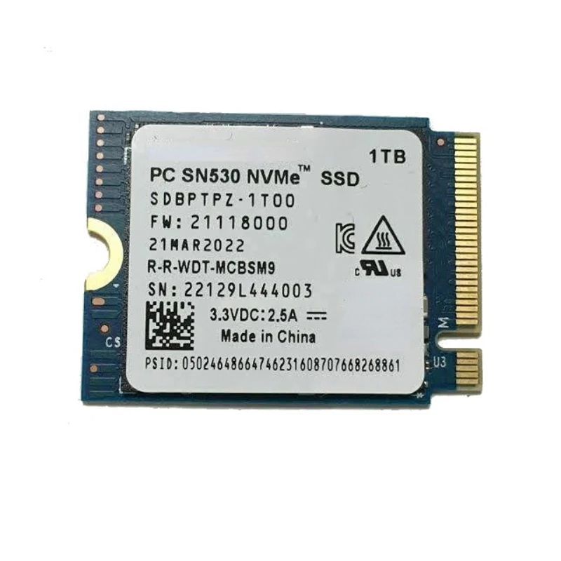 

For WD SN740 SN530 M.2 2230 SSD 1TB 2TB 512GB NVMe PCIe Gen4 x4 for Microsoft Surface Pro X Surface Laptop 3