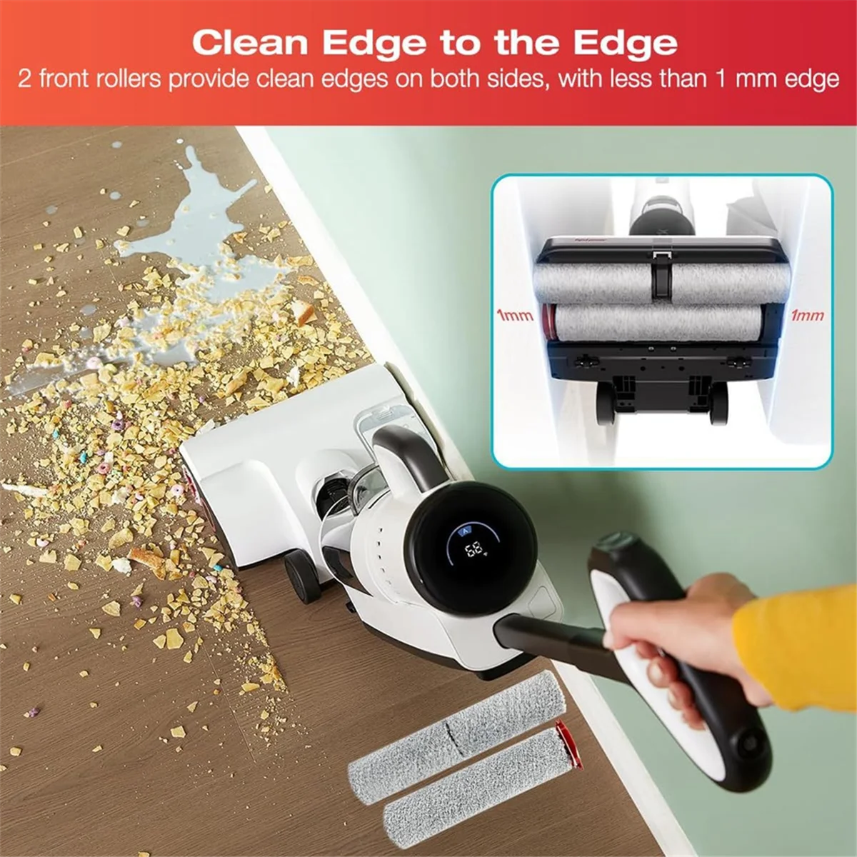 Brush Roller and Vacuum Cleaner Filter for Roborock Dyad Pro Wet Dry Spare Parts