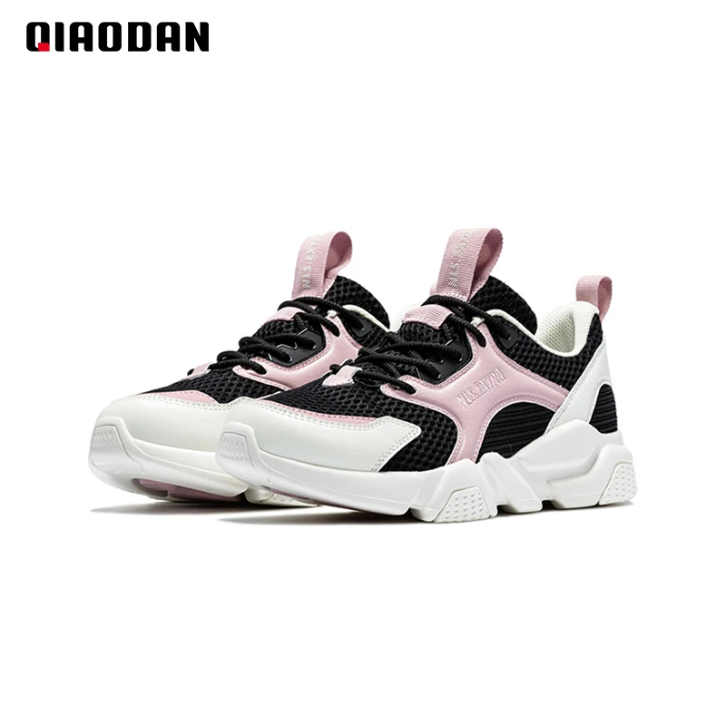 QIAODAN Running Shoes for Women 2022 New Fashion Breathable Anti-slip Air Mesh Comfortable Casual Outdoor Sneakers XM2690356