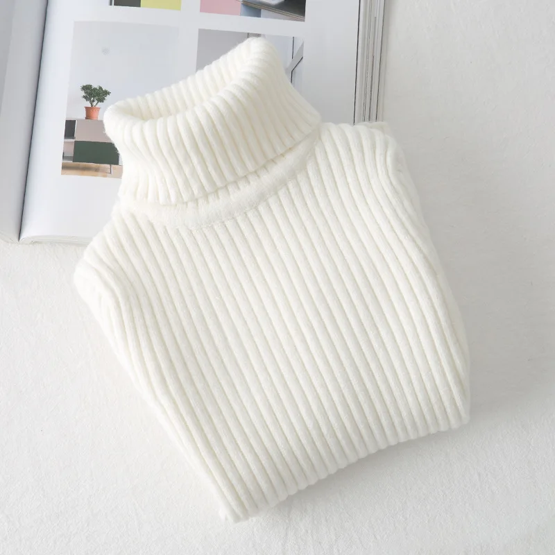 Baby Girls Winter Turtleneck Sweater Clothes 2022 Autumn Children Clothing Pullover Knitted Kids Sweaters images - 6