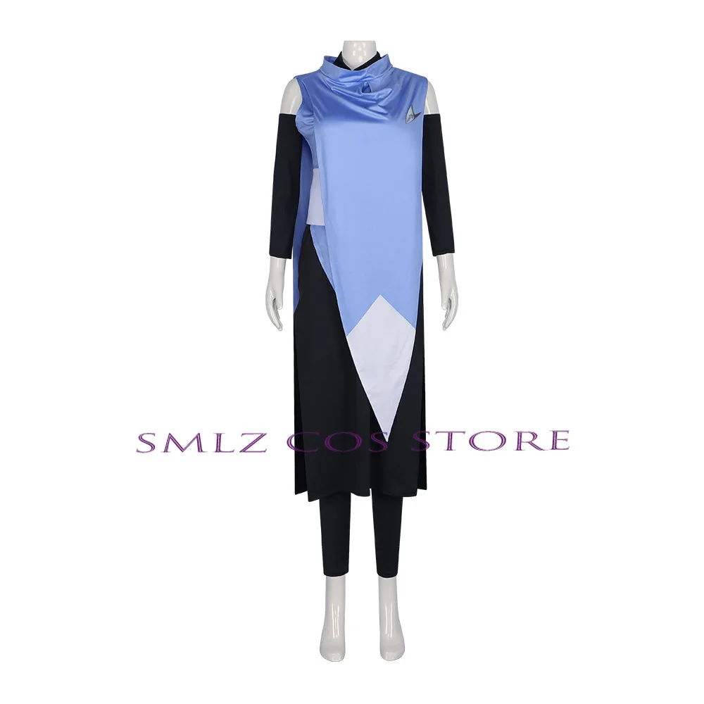 Cospaly аниме Castlevania Sypha Belnades Косплей униформа набор париков Хэллоуин синий наряд для женщин