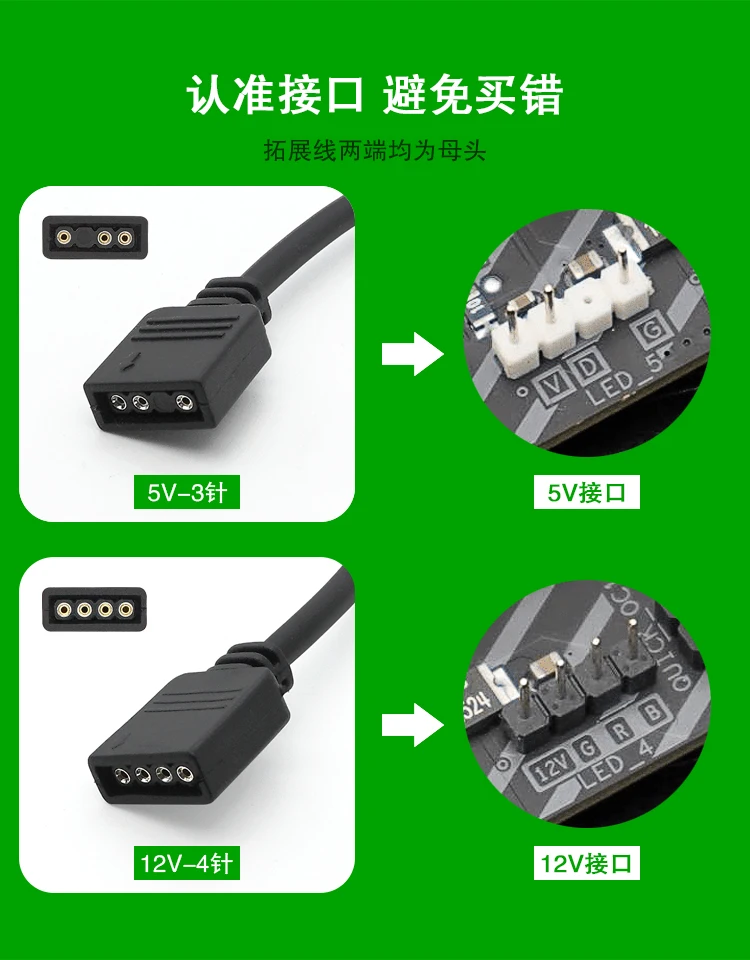 Разветвитель для материнской платы с RGB-синхронизацией 12 В 4 контакта RGB / 5 3