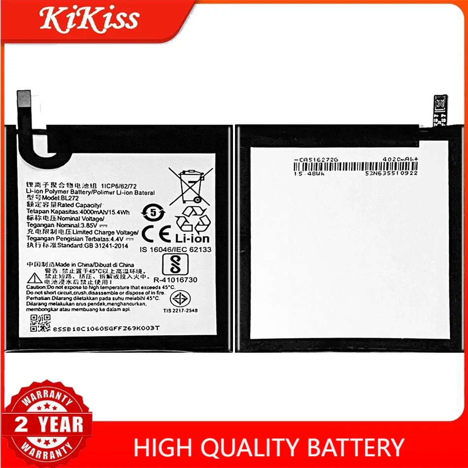 Аккумулятор BL267 BL272 для Lenovo Vibe K6 K33A42 K33a48 K33b36 K33b37 Bateria мобильного телефона