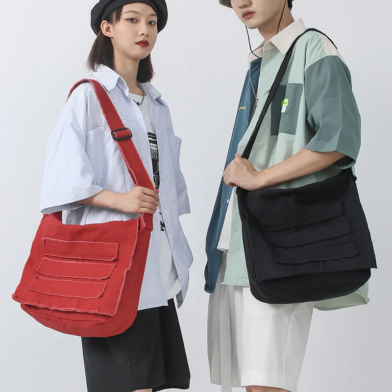 2022 New Japan Style Unisex Canvas messenger bags Casual Large Shoulder bag man cloth crossbody bags for men Brand bolso hombre