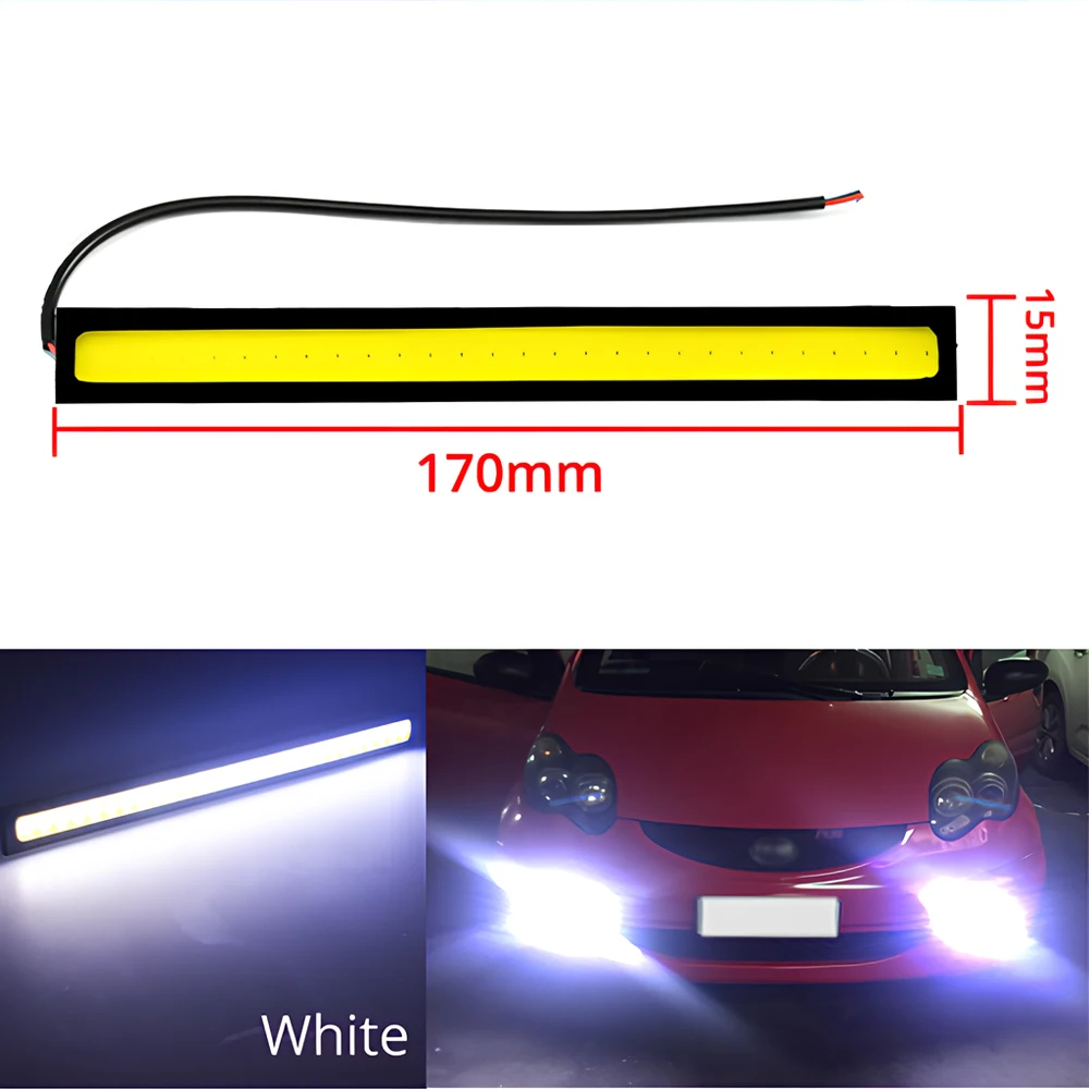 

14/17 см белый синий светодиодный автомобильный DRL COB противотуманные фары двойные дневные ходовые огни авто водонепроницаемое обновление ультра указатель поворота