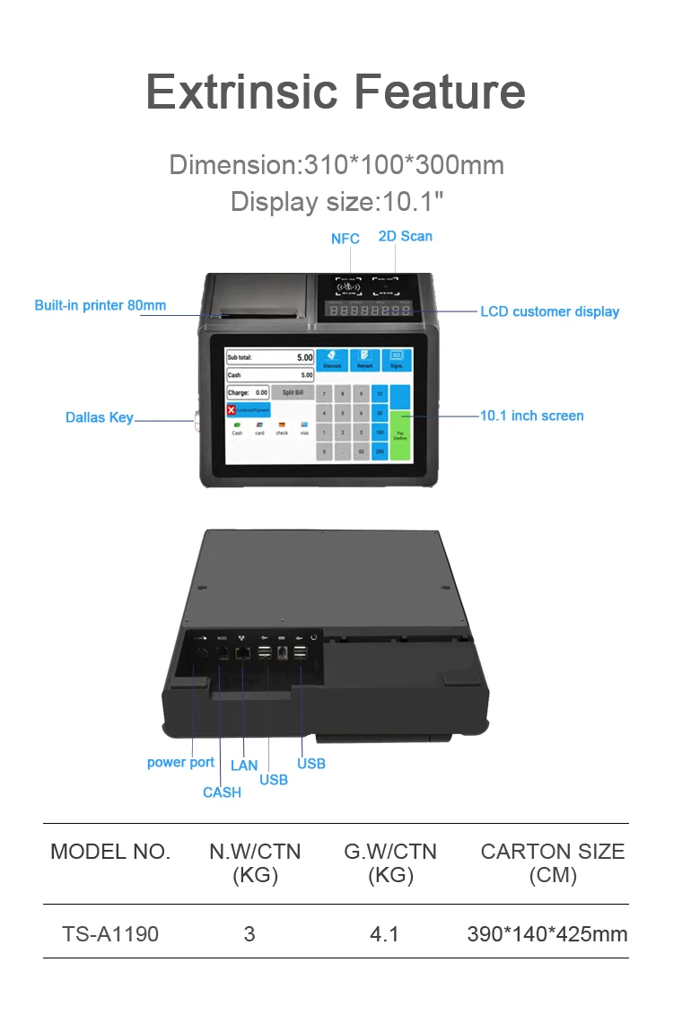 Ресторанный планшет с сенсорным экраном Windows Android 11 машина для заказа продуктов