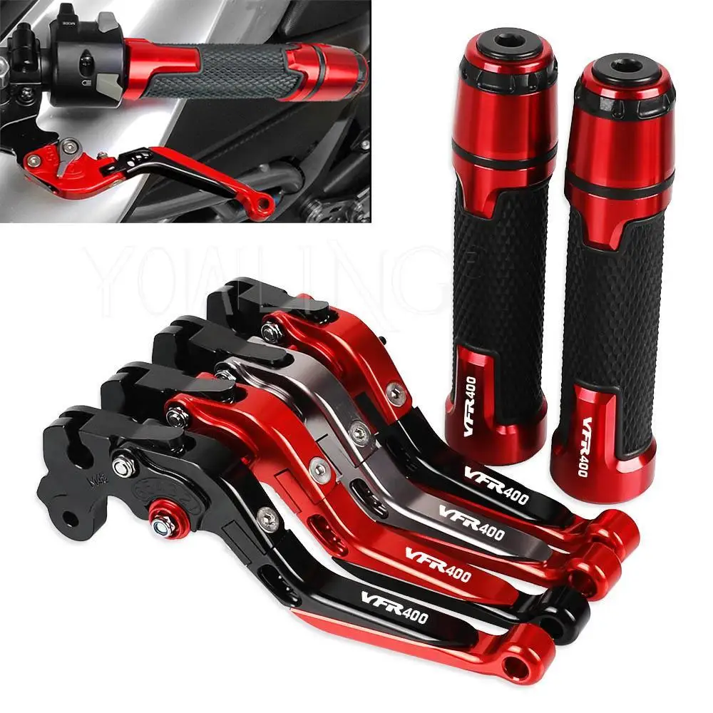 

VFR 400 Motorcycle CNC Brake Clutch Levers Handlebar knobs Handle Hand Bar Grip Ends FOR HONDA VFR400 NC30 1989 1990 1991 1992