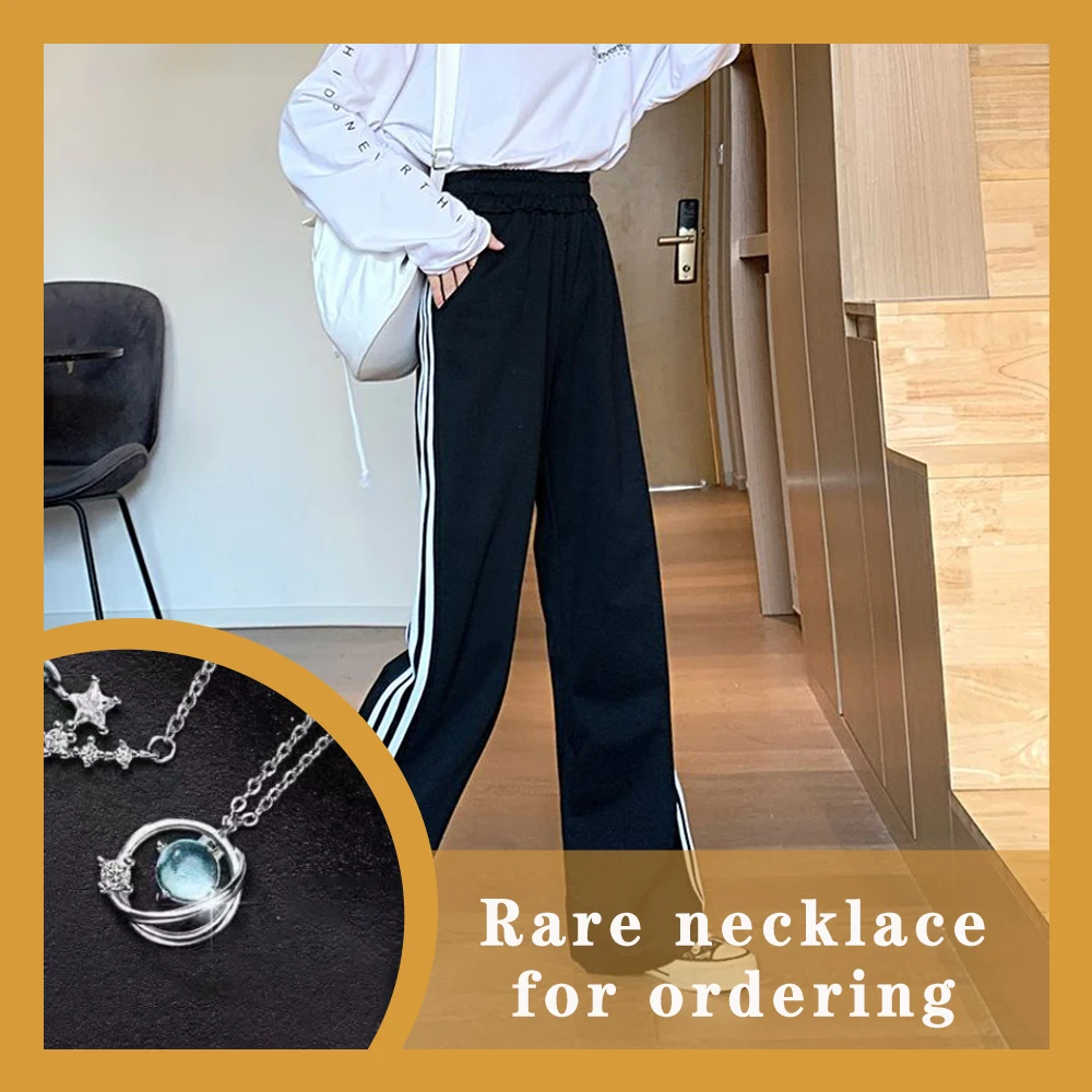 

Wide Leg Pant Pants Women High Waist Summer Sweatpants Jogging Pantalon Fluide Femme Spodnie Damskie Taille Haute Pour