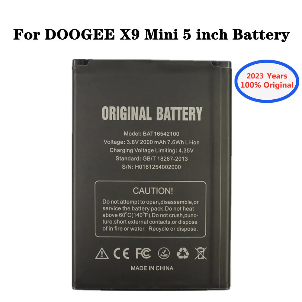 

2023 years New 2000mAh BAT16542100 Battery For DOOGEE X9 Mini X9Mini 5 inch Smart Phone Replacement Batterie Bateria Batteries