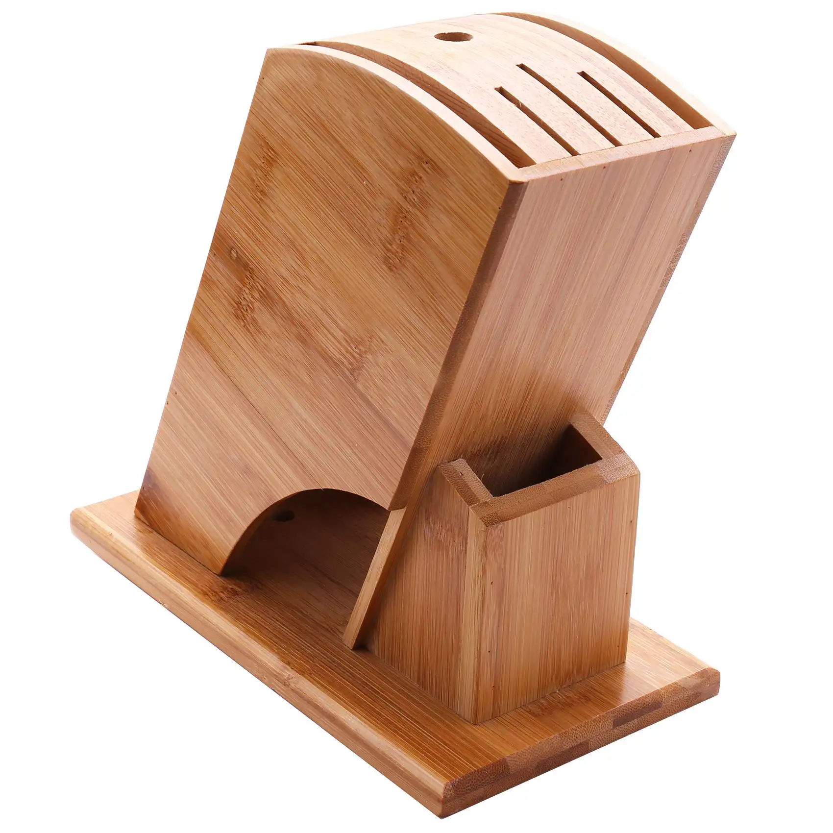 

Bamboo Knife Storage Block Without Knives Knife Storage Organizer And Holder