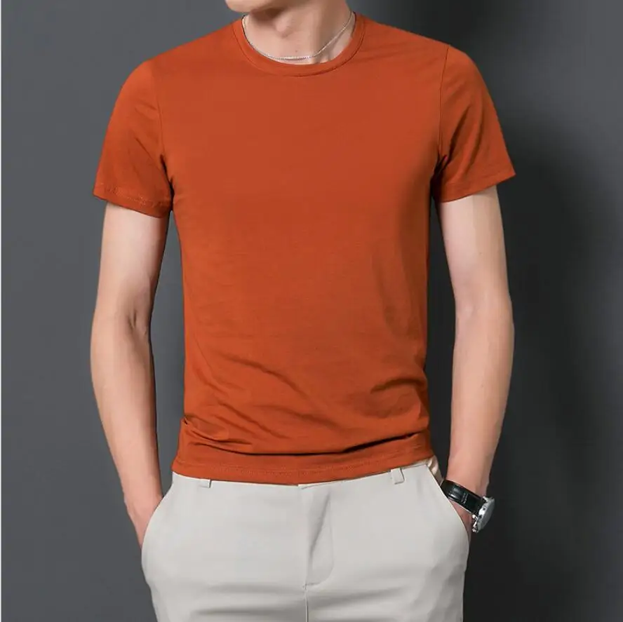 

ZNG 2020 Mens Summer T Shirt Tops New O neck Short Sleeve Tees Men's Fashion Fitness Hot style T-shirt Free Shipping