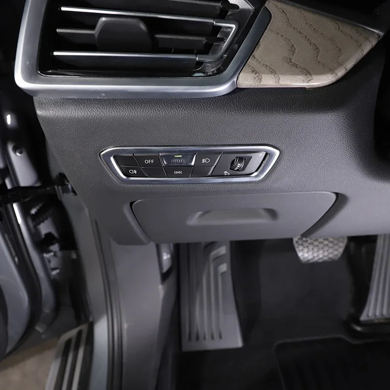Для BMW X5 G05 X7 G07 2019-2022 гг. ABS серебристый автомобильный переключатель фар рамка