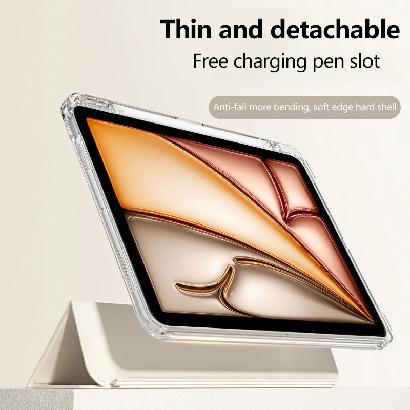 Чехол для iPad Mini 2024 7 A17 Pro Mini6 2021 акриловый HD прозрачный жесткий низ мягкая боковая