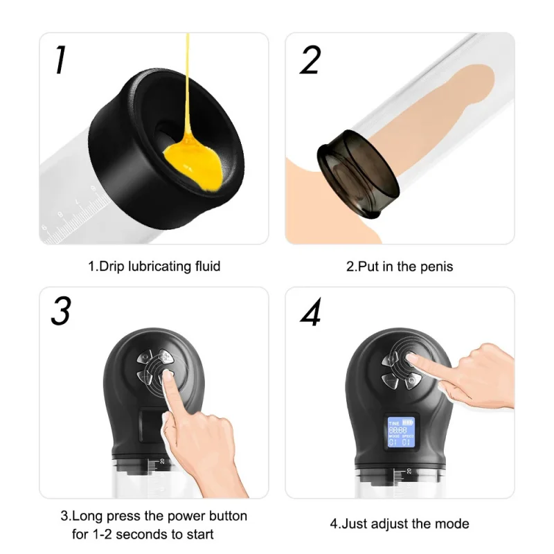 Мужская чашка для мастурбации тренажер пениса ЖК-дисплей с отрицательным