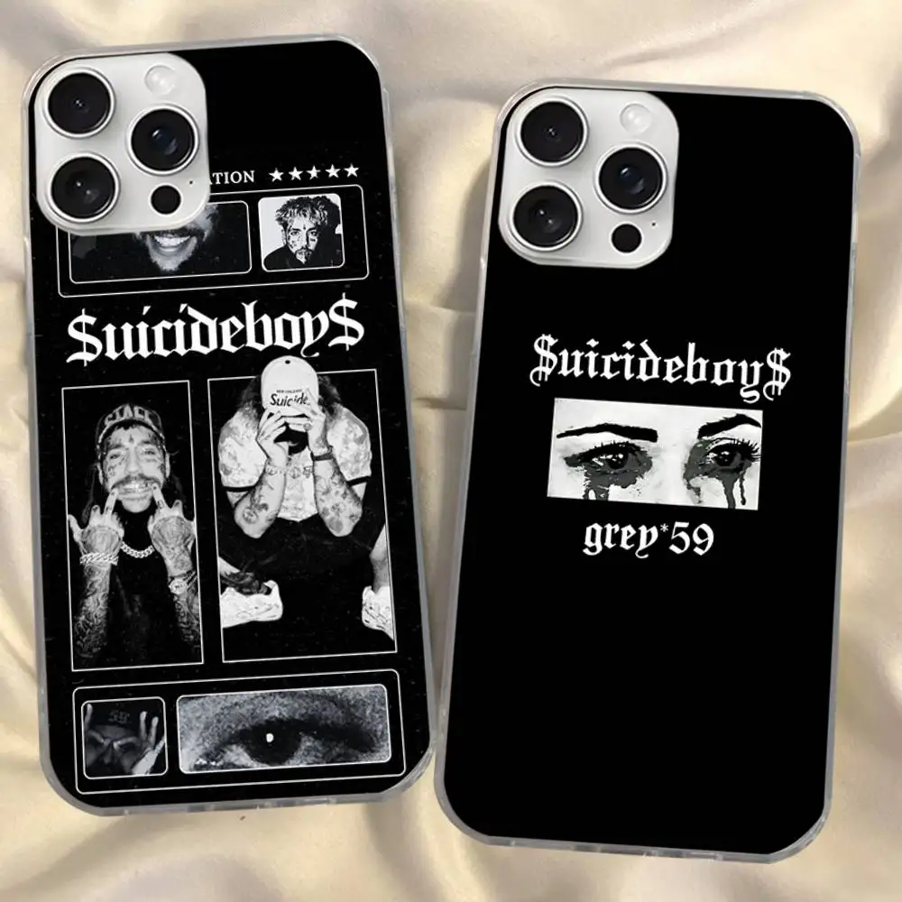 Фото Чехол для телефона Rap Group S-Suicideboys-S G59 для iPhone 17 16 15 14 13 12 11 Plus Pro Max, сатиновый, с цветной поверхностью №2