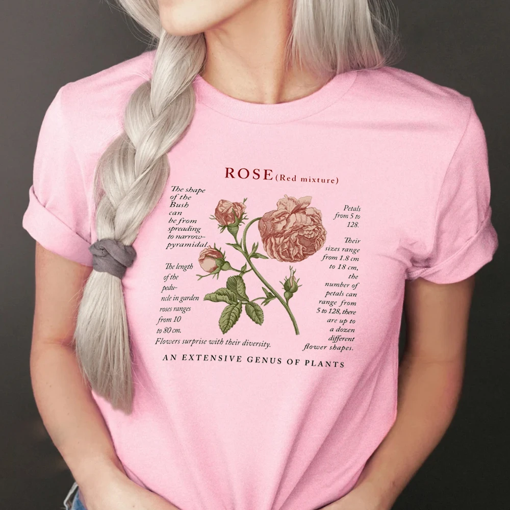 Женская футболка в винтажном стиле с принтом растений Y2k 2000s