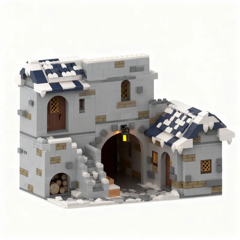 Фото Набор для сборки замка MOC (2003 детали): Модель Ворот Деревни, Конструктор, Архитектурная модель, Идея подарка на Фестиваль/День Рождения №4