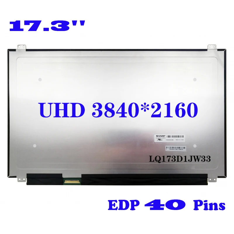 

For Dell Precsion 7710 Alienware 17 R3 0CK7T7 B173ZAN01.2 B173ZAN01.3 LQ173D1JW32 LQ173D1JW33 LQ173D1JW31 4k Laptop LCD Screen