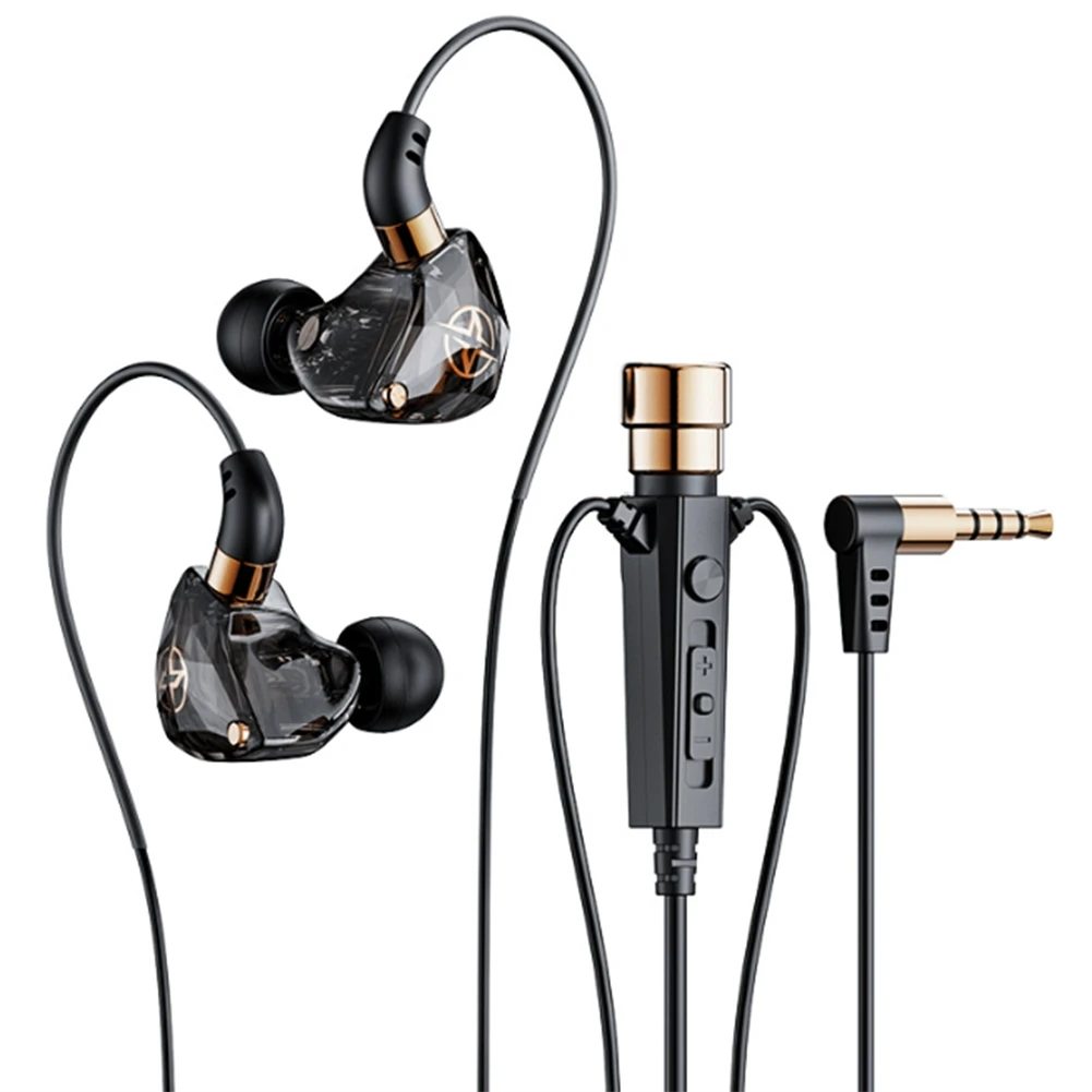 

Проводные Hi-Fi наушники с микрофоном, шумоподавляющие динамические наушники-вкладыши, басовая гарнитура для спорта (черные)