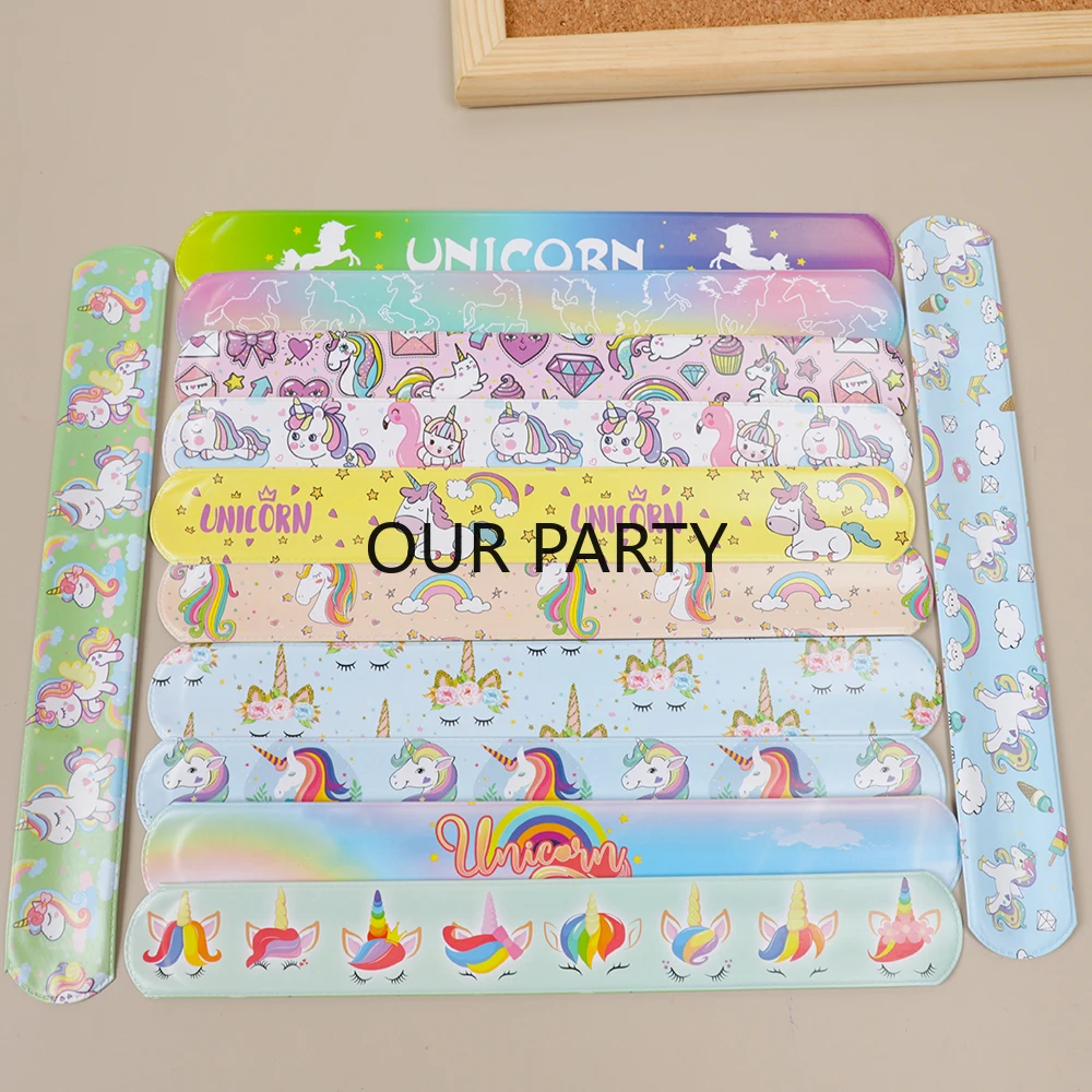 

12 шт., милые браслеты с радужным единорогом на тему, браслет для мальчиков и девочек, игрушка для детей, день рождения, детский душ, вечерние сувениры, наполнители для пиньты