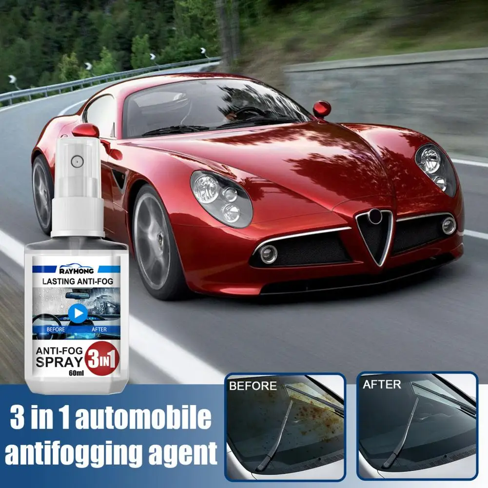 

Small Antifogging Liquid 3 in 1 Dust Removal Large Capacity Car Front Back Windscreen Antifogging Agent