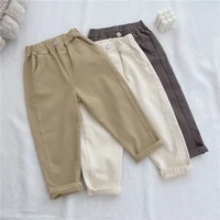 childrens cotton pants new boys outer casual pants baby girls elastic pants teenage girls clothing