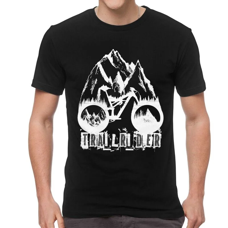 

Trailrider – t-shirt manches courtes pour homme, en coton, imprimé, humoristique, pour amoureux du vtt