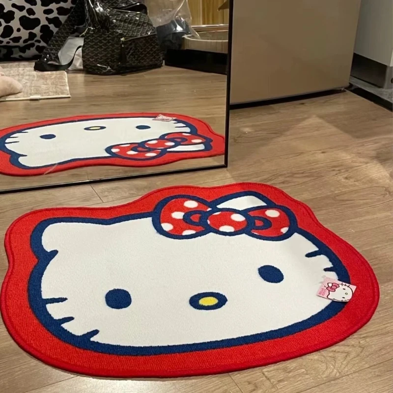 Купи Kawaii Anime Peripheral Hello Kitty Cartoon Floor Mat Cute Pink Bedroom Absorbent Non-Slip Decorative Door Mat Kids Gift за 1,229 рублей в магазине AliExpress