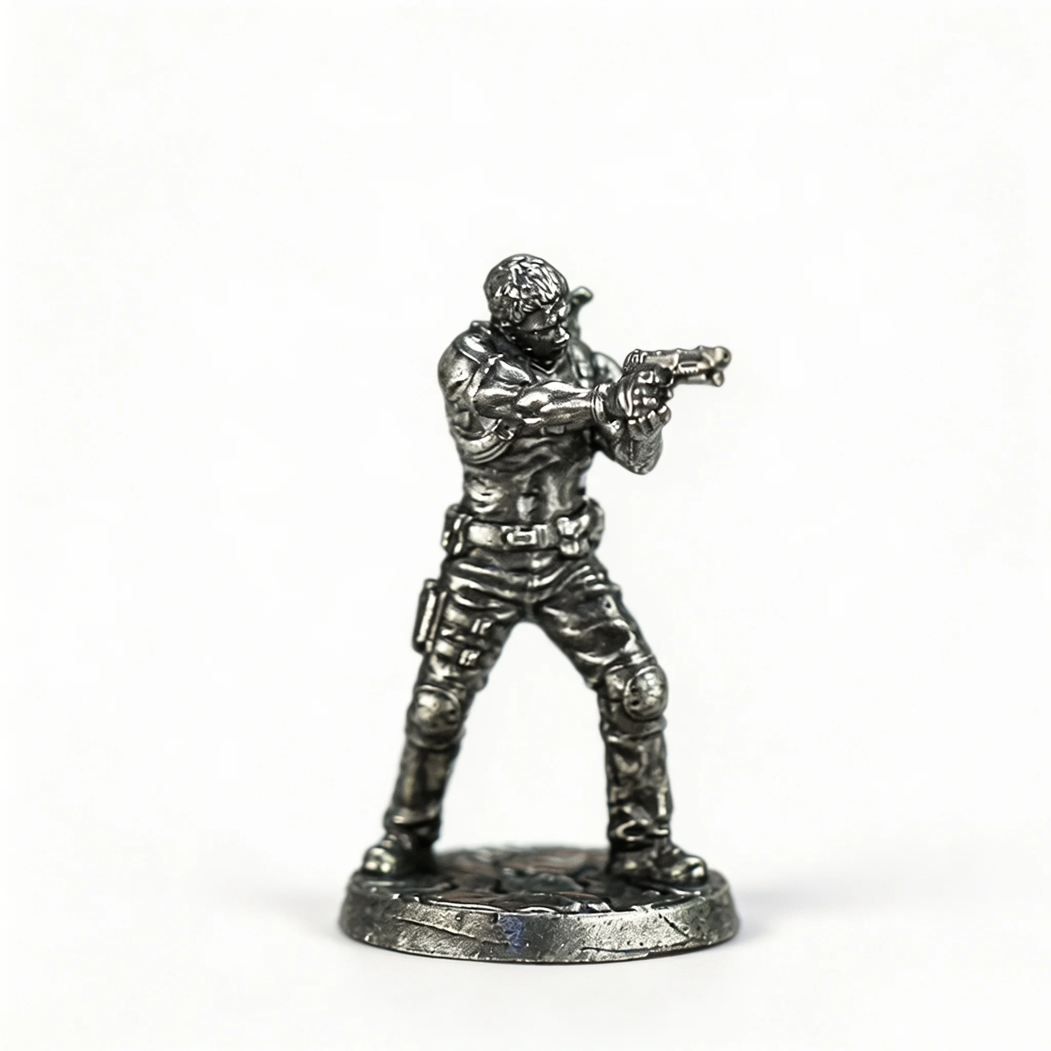 Фото Миниатюрная фигурка солдата из игры Resident Evil из белого медного сплава, игрушка, настольное украшение, шахматная фигура, статическая модель для демонстрации. №1