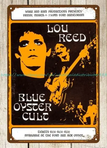 1973 металлический постер для концерта Лу Лауда и синего клуба устриц