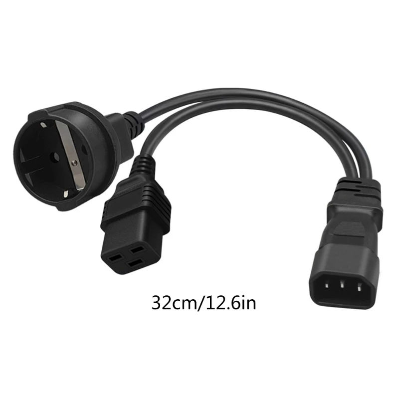 1 фут IEC 320 C14 C19 + кабель питания EU4 8 мм переходной &quotпапа&quot &quotмама&quot Y-образный