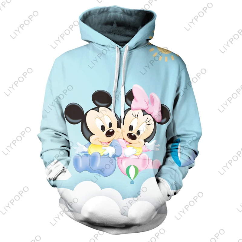 

New Disneyland Cartoon Character Mickey Winnie the Pooh Peppa Tigger Men and Women 3D Printing High Quality Hoodie Boys Girls Ka