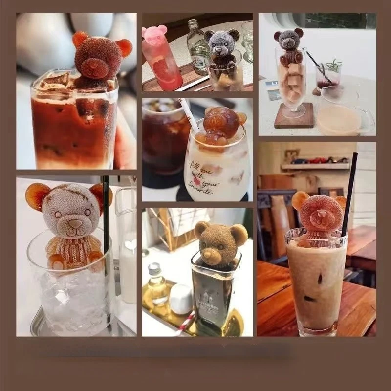 1 шт. силиконовая коробка для льда в виде медведя |