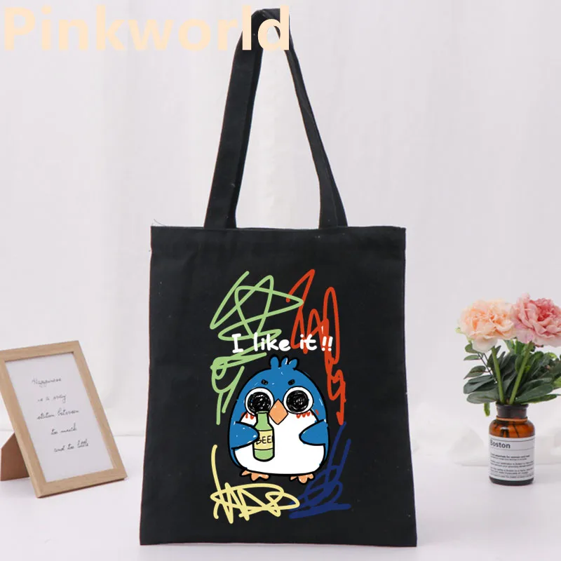 

Крутая сумка-шоппер с принтом Пингвин динозавр, сумка-шоппер, черная, белая женская модная сумка-шоппер через плечо, сумка-тоут, Прямая поста...