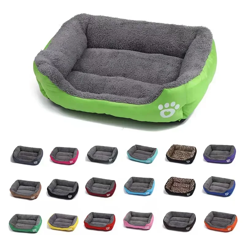 

Pet Large Dog Bed Warm House Candy-colored Square Nest Pet Kennel For Small Medium Large Dogs Cat Puppy Plus Size Dog Baskets