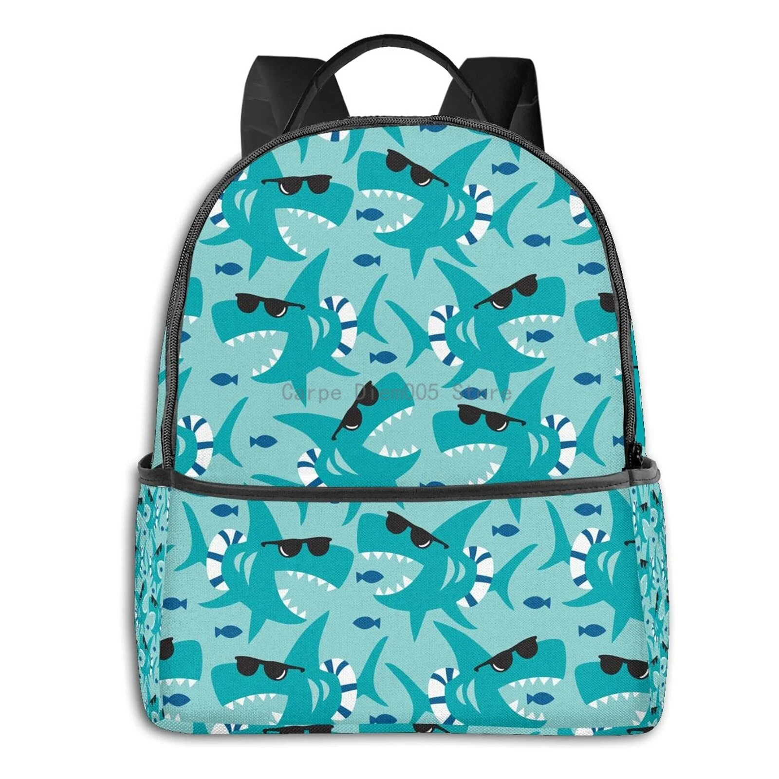 

Cool shark Backpack for Mens Womens School Travel Shoulder Backpack