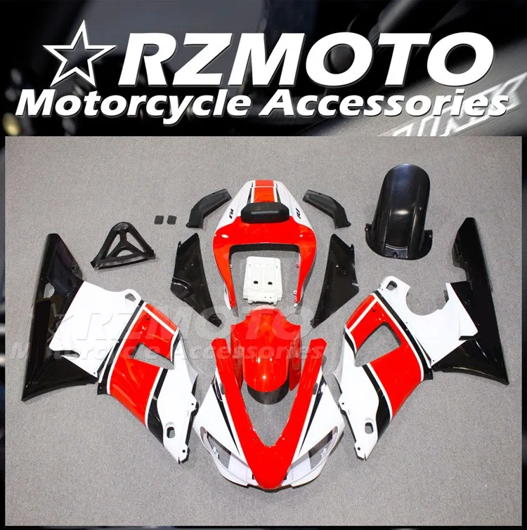 

Новый комплект обтекателей из АБС-пластика для цельного мотоцикла, подходит для YAMAHA YZF- R1 1998 1999 98 99 R1, кузов красного и белого цвета на заказ