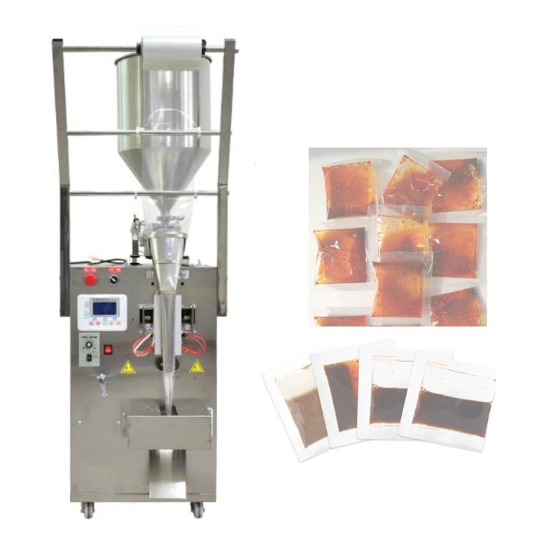 

Liquid Paste Packing Machine Takeout Bag Making Machine Pneumatic Automatic Filling Sealing Packing Machine