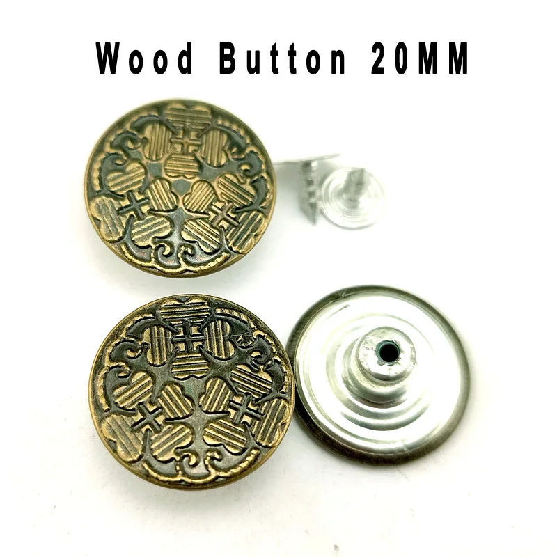 

Пуговица джинсовая бронзовая со звездами, 20 мм, 30 шт.