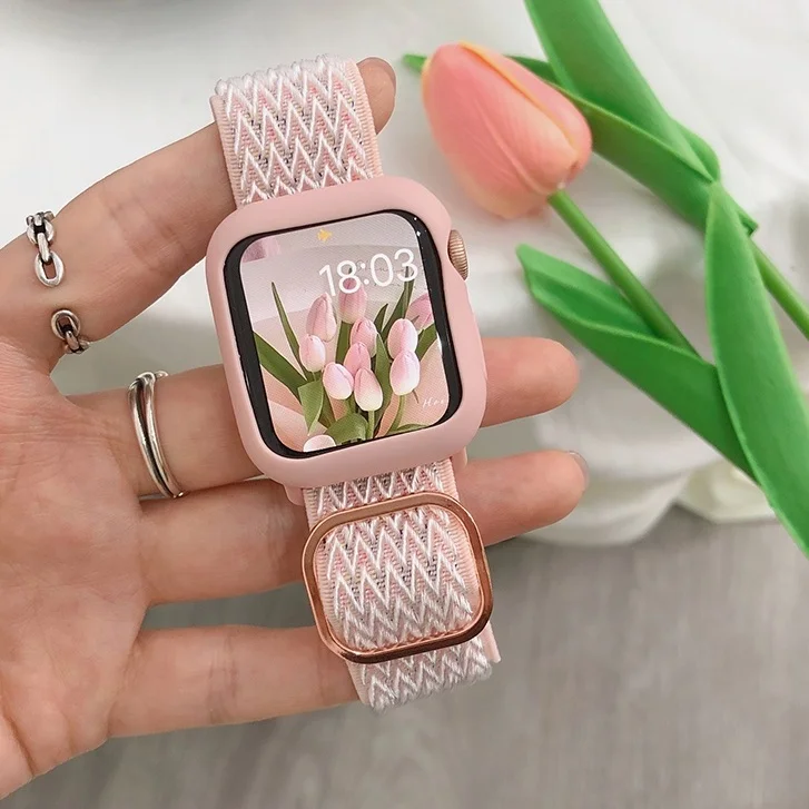 Nylon Strap for Apple watch band 44mm 45mm 41mm 40mm 49mm 42mm accessories pulseira bracelet correa iwatch series 8 7 SE 6 5 4 3