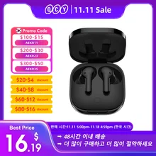 [$100-$15 Promo Code:AEKR11]큐씨와이 T13 블루투스 무선 헤드폰 TWS HIFI 이어폰 4 마이크 ENC HD 통화 헤드셋 터치 컨트롤 이어 버드