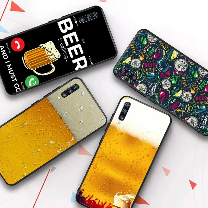 

World Beers Alcohol Summer Bubble Phone Case for Samsung A51 01 50 71 21S 70 31 40 30 10 20 S E 11 91 A7 A8 2018