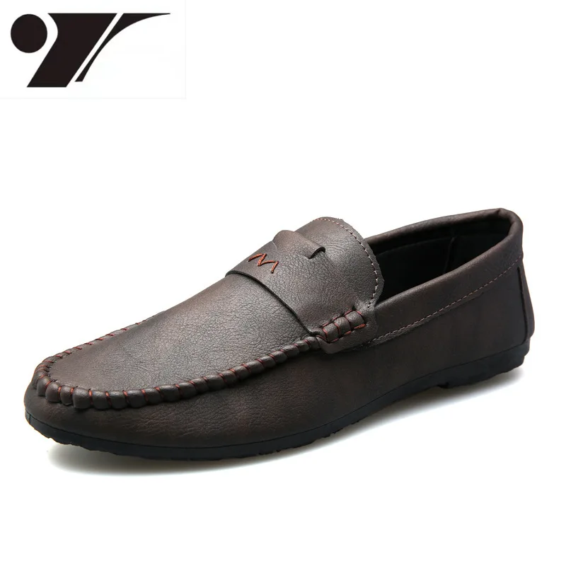 

Мужские кожаные туфли, мягкая подошва, дышащие, без застежки, Европейская станция, повседневные лоферы