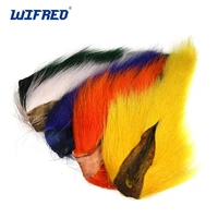 wifreo dyed deer tail hair fur bucktails buck fly tying saltwater flies dry for fly tying material yellow green blue red etc
