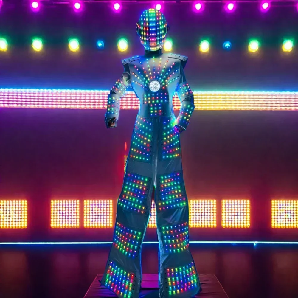 Белый ходунок меняющий цвет Kryoman женский светящийся костюм женское платье для