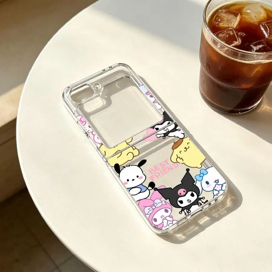Фото Чехол для Samsung Galaxy Z Fold 7 6 5 4 3 Z Flip 7 6 5 4 3, мультяшный, милый, с персонажами Sanrio №2